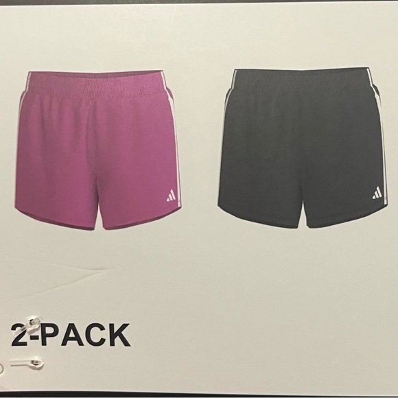 Adidas Girls 2 Pack Shorts - Size XL (16) - Picture 5 of 5